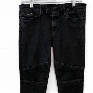 ALL SAINTS Moto Biker Skinny Jeans in Washed Black - 28